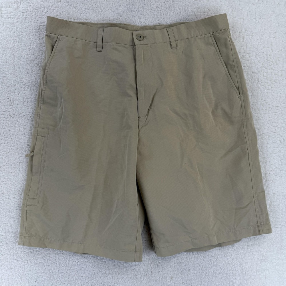 IZOD XFG Golf‎ Shorts Mens 36 Beige Khaki Performance Lightweight Stretch